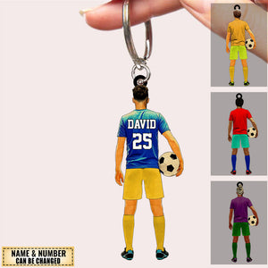 Personalized Soccer Acrylic Keychain For Soccer Lover