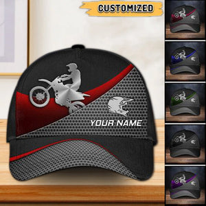 Personalized Dirtbike Metal Multicolor Classic Cap