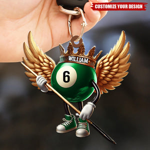 Custom Gift For Billiard Lover - Personalized Keychain