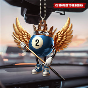 Custom Gift For Billiard Lover - Personalized Car Ornament