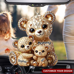 I Love You - Personalized Mother Car Ornament