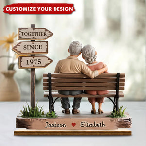 Together Is My Favorite Place To Be - Couple Personalized Wooden Plaque