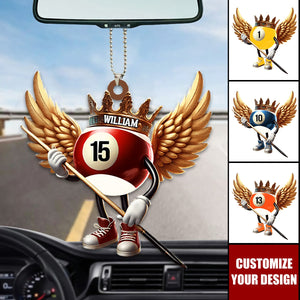 Custom Gift For Billiard Lover - Personalized Car Ornament