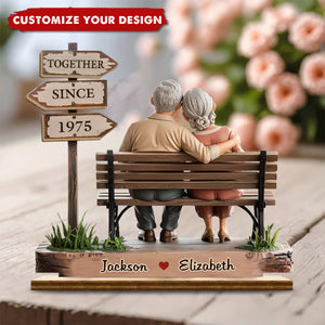 Together Is My Favorite Place To Be - Couple Personalized Wooden Plaque