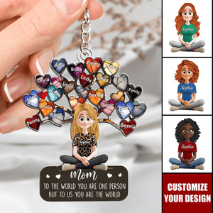 Mom To The World - Personalized Acrylic Keychain