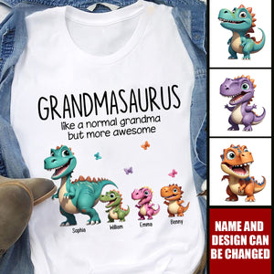 Grandmasaurus And Kids Dinosaurs Personalized Shirt
