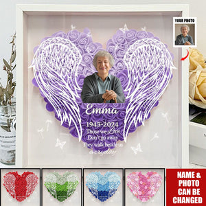 Love Don't Go Away - Personality Flower Shadow Box - Gift For Loss Memorial Gift