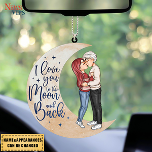 I Love You To The Moon And Back - Personalized Ornament