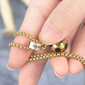 Personalized Name Soccer Necklace Gift for Soccer Lovers