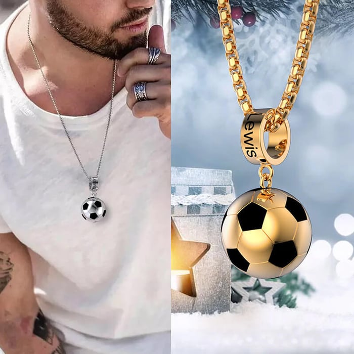Personalized Name Soccer Necklace Gift for Soccer Lovers