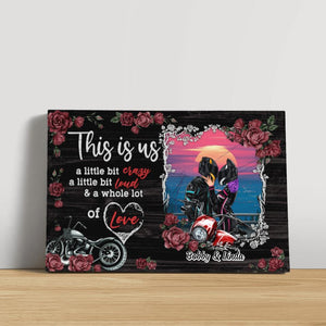 BIKER COUPLE THIS IS US - PERSONALIZED POSTER FOR COUPLES, HIM, HER, MOTORCYCLE LOVERS