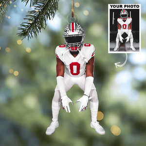 My Heart Is On That Field - Personalized Photo Mica Ornament - Christmas Gift For Football Lover