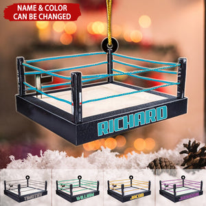 Wrestling Arena Personalized Ornament, Gift For Wrestle Lover