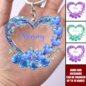 Grandma's Mom's Sweethearts - Personalized Custom Acrylic Keychain