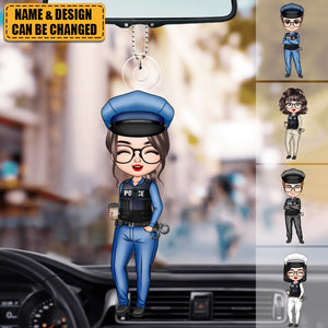 Police Officer - Personalized Car Ornament - Christmas Gift For Police