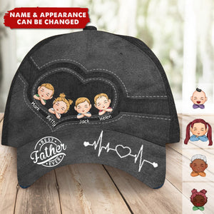 Best Dad Ever - Family Personalized Custom Hat, All Over Print Classic Cap - Father's Day, Gift For Dad, Grandpa