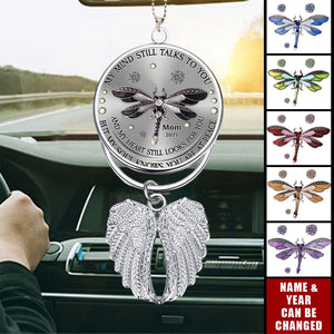 Dragonfly My Mind My Heart My Soul - Personalized Memorial Wings Ornament
