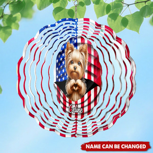 Paws And Freedom - Personalized Dog Wind Spinner