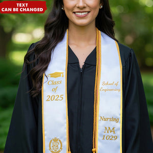 Custom Name & School Logo Personalized Nursing Graduation Stole