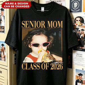 Custom Photo Senior Mom Graduation - Personalized T-Shirt
