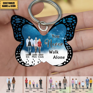 You Never Walk Alone - Personalized Acrylic Keychain - Memorial Gifts For Loss Family