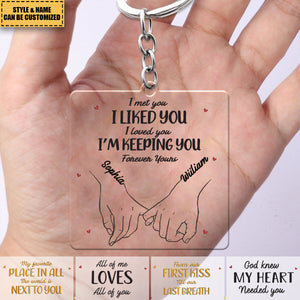 My Heart Is Perfect Because You Are Inside - Couple Personalized Custom Square Shaped Keychain