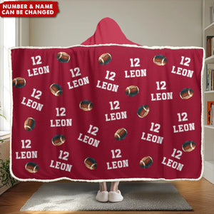 Work Hard, Dream Big - Personalized Wearable Blanket Hoodie - Christmas Gift For Sport Lovers, Sport Players