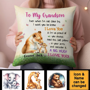 Personalized Granddaughter Grandson I Am So Proud Of You Pillow