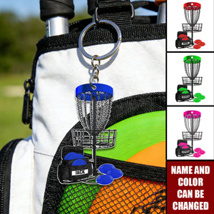 Disc Golf - Personalized Acrylic Keychain, Gift For Disc Golf Lover