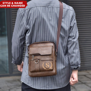 Vintage Monogram - Personalized Travel Crossbody Shoulder Bag