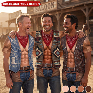 Wild West Cowboy Costume Collection - Personalized All-Over-Print T-Shirt
