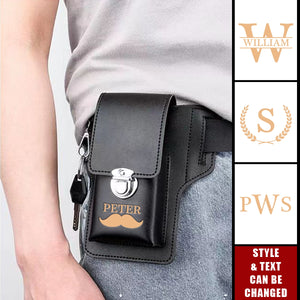 Personalized PU Leather Pouch Holsters Mobile Phone Waist Bag