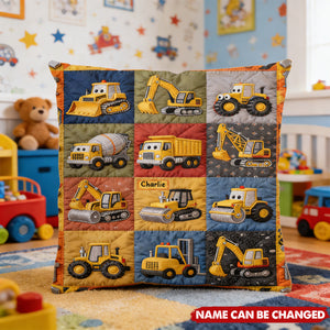 Construction Machines - Personalized Pillow