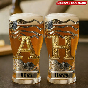 Initial Name Letter - Personalized Beer Pint