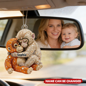Monkey Punch Acrylic Car Ornament - Personalized Gifts