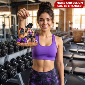 Personalized Fitness Gym Girl Acrylic Ornament — Gift For Fitness & Weightlifting Lovers