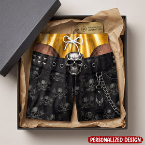 Custom Funny Men Swim Trunks - Personalized Summer Vacation And Travel Gifts-Sun Out Trunk Out Always