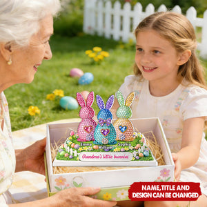 Grandma's Little Bunnies Easter - Personalized Acrylic Block Plaque - Sentimental Gift for Grandma