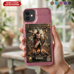 Armor Of God | Personalized Leather Flip Wallet Phone Case