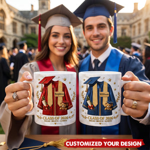 Custom 3D Inflated Effect Printed Mug - Personalized Graduation Gifts For Him, Her