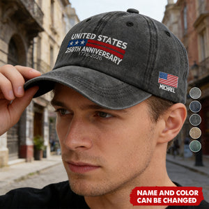 250 Anniversary USA - Personalized Flag Patriotic Classic Cap