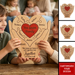 Family Puzzle For Mom, Dad, Daughter, Son You Are The Piece That Hold Us Together - Personalized Puzzle