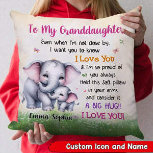 Personalized Granddaughter Grandson I Am So Proud Of You Pillow