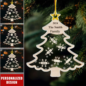 Home Is Where Christmas Is - Family Personalized Custom 3 Layers Shaker Ornament - Christmas Gift For Family Members