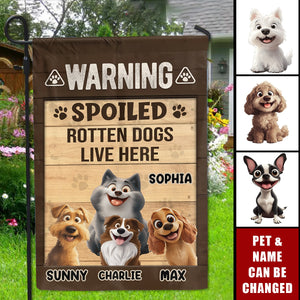 A Little Bit Rotten And A Lotta Love - Personalized Flag