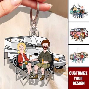 Camping Couple Together - Personalized Acrylic Keychain