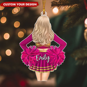 Custom Cheerleader Christmas Ornament, Custom Cheerleader Ornament 2024, Cheerleading Team Gift Ornament, Christmas Ornament