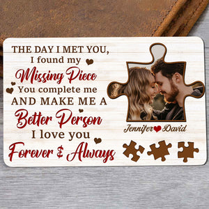 The Day I Met You Custom Photo Gifts For Couple Wallet Card