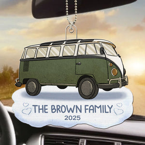 Live Love Laugh Camp - Family Personalized Acrylic Car Ornament, Gift For Family Members, Camping Lovers