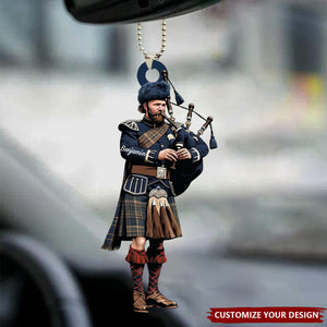 Custom Name Piper In A Kilt - Personalized Acrylic Ornament